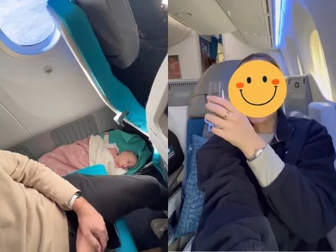 Mẹ đi máy bay hạng thương gia nhưng để con 11 tháng tuổi nằm lọt thỏm dưới chân ghế, MXH chỉ trích dữ dội