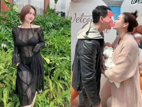 Hương Giang khoe mặt mộc gây sốt sau khi sinh quý tử, U40 mặc xuyên thấu đẹp hút hồn bên chồng doanh nhân