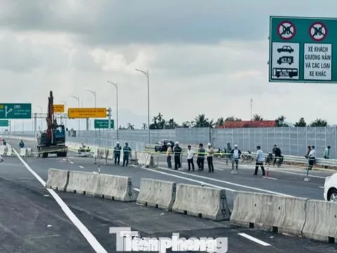 Dừng thông xe trên cao tốc Quảng Ngãi - Hoài Nhơn