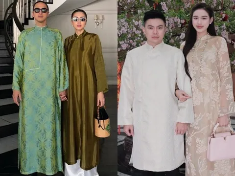 Cách làm điệu mái tóc khi diện áo dài của các nàng "dâu hào môn"