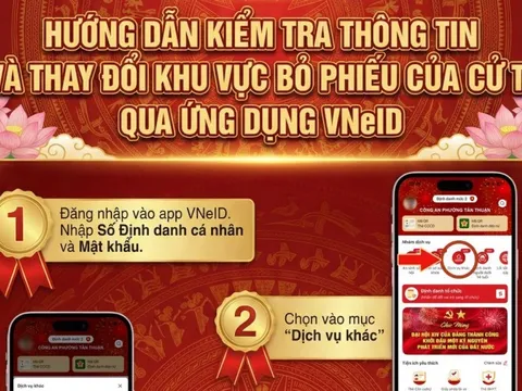 Tính năng quan trọng trên VNeID dành cho cử tri đi làm xa quê