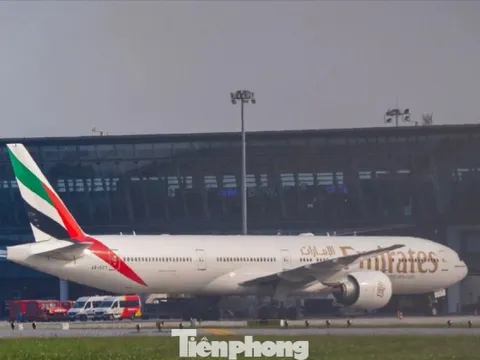 Cận cảnh máy bay 'nhà giàu' Trung Đông đang nằm chờ ở Nội Bài