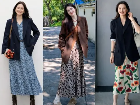Blazer phối váy hoa nhí “gây sốt” mùa xuân 2026
