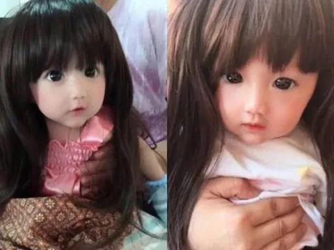 Bé gái được khen trông giống "ma-nơ-canh" vì quá xinh đẹp, mẹ đứa trẻ đăng bức ảnh gia đình nhiều người mới vỡ lẽ