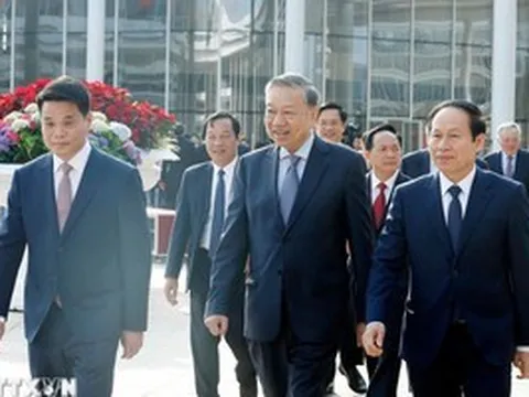 Những hình ảnh Tổng Bí thư Tô Lâm làm việc với Ban Chấp hành Đảng bộ TP Hải Phòng