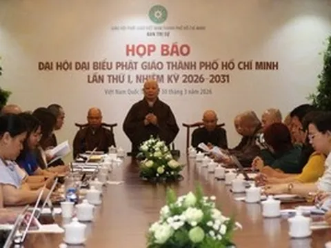 Đại hội đại biểu Phật giáo TPHCM lần thứ I, nhiệm kỳ 2026-2031 được chọn làm đại hội điểm