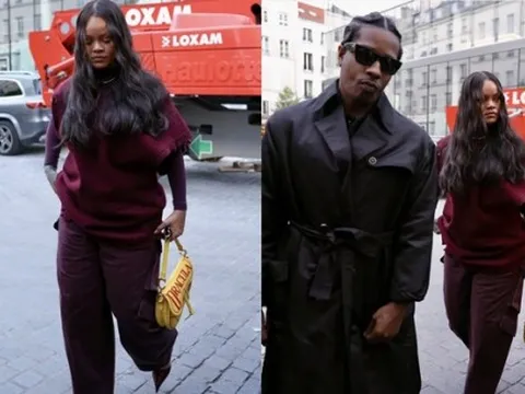 Rihanna gây ấn tượng với phong cách 'ma mị' khi đi hẹn hò