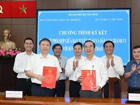Ban Tuyên giáo và Dân vận Thành ủy TPHCM ký kết quy chế phối hợp với Sở Văn hóa và Thể thao