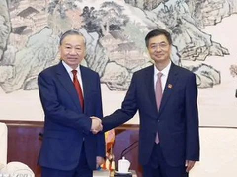 Tổng Bí thư, Chủ tịch nước Tô Lâm tiếp Bí thư 
Quảng Tây Trần Cương