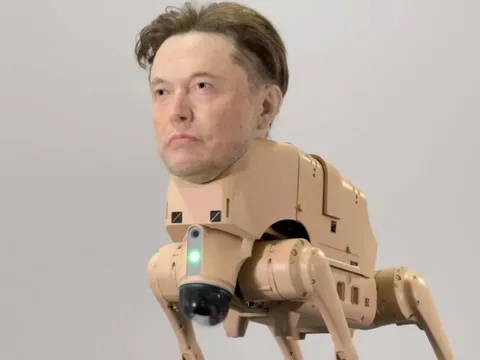 Chó robot hình mặt Elon Musk, Mark Zuckerberg