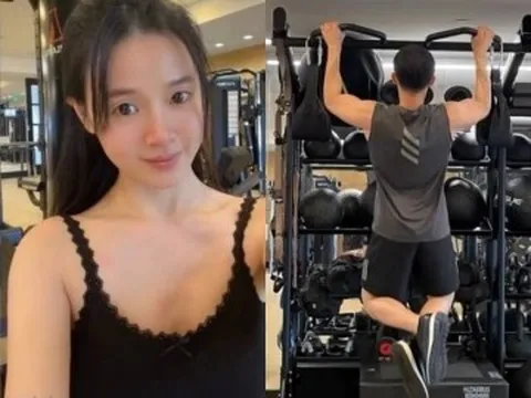 Midu khoe nhan sắc ít son phấn khi tập luyện cùng chồng