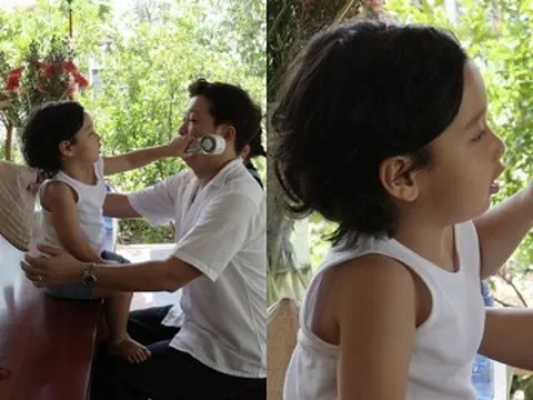 Con trai Trường Giang Nhã Phương có góc nghiêng "thần thánh" giống bố, ai cũng tấm tắc khen: Tóc xoăn lãng tử, mũi cao...