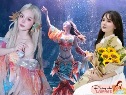 Cô giáo hotgirl Hà Nội vượt cửa tử sinh con, giờ làm nàng tiên cá ngoài đời thực kiếm 3 tỷ nuôi con