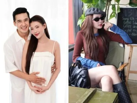 Sắc vóc Thúy Diễm khi mang bầu bốn tháng