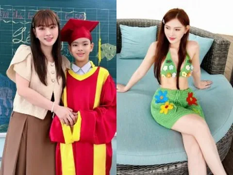 Đến trường con, mẹ Việt trẻ gây chú ý vì đẹp nhất lễ bế giảng, danh tính không phải bình thường
