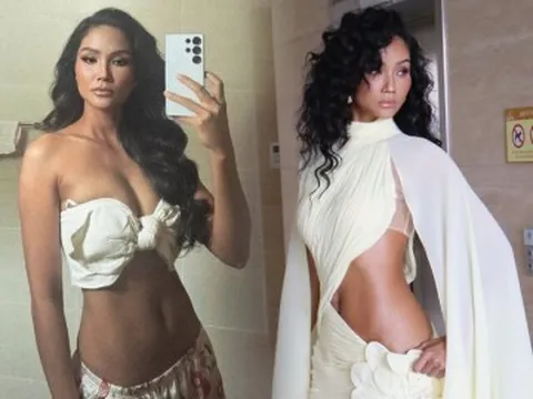 H'Hen Niê khoe eo không chút mỡ thừa sau 1 năm sinh cô bé Ê Đê xinh xắn, dân tình ồ ạt vào "xin vía"