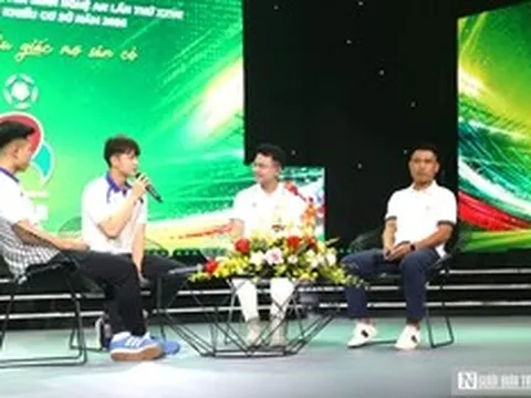 Ấn tượng màn giao lưu với cầu thủ nổi tiếng tại giải bóng đá Cúp Báo và phát thanh, truyền hình Nghệ An