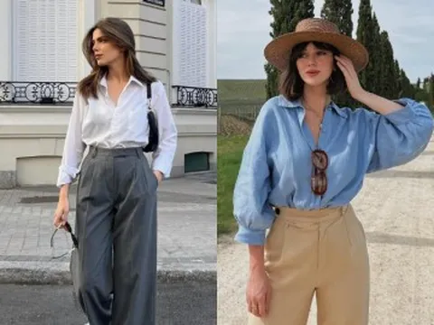 3 kiểu sơ mi chuẩn mốt trong tủ đồ của phụ nữ Pháp, chị em sắm một lần là mặc đẹp cả năm
