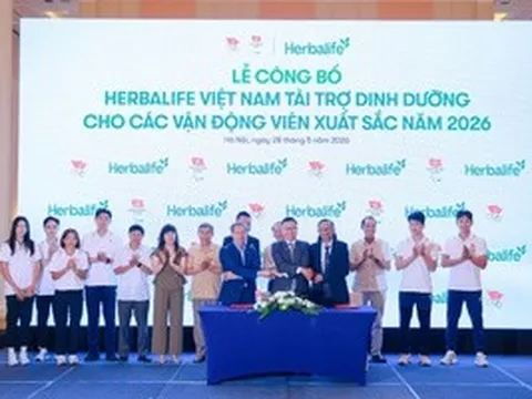 Herbalife Việt Nam tiếp tục tài trợ sản phẩm dinh dưỡng cho các VĐV xuất sắc Việt Nam năm 2026