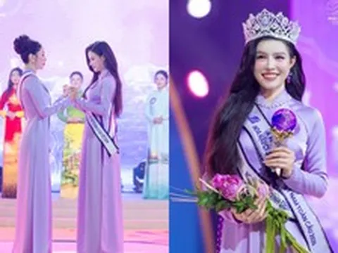 Sinh viên ngành Luật Cao Anh Thư giành Á hậu 1 Hoa hậu Di sản Áo dài Việt Nam toàn cầu 2026