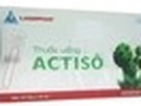 Niêm phong thuốc uống cổ truyền ACTISÔ của Công ty Ladophar tại một nhà thuốc ở Lâm Đồng