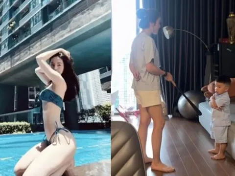 Bị con đánh, vợ đại gia của Quang Hải nghiêm khắc dạy dỗ, thái độ của người phụ nữ bên cạnh gây chú ý