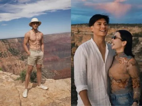 Lâm Bảo Châu khoe body 6 múi khi du ngoạn Grand Canyon