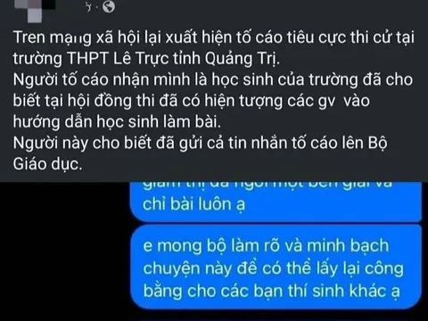 Công an vào cuộc vụ nghi vấn tiêu cực tại điểm thi ở Quảng Trị