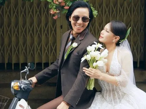 Nghệ sĩ Việt Hương diện váy cưới, kỷ niệm 20 năm hôn nhân