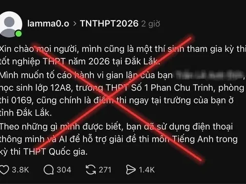 Sở GD&ĐT Đắk Lắk lên tiếng về tin thí sinh dùng AI thi tốt nghiệp
