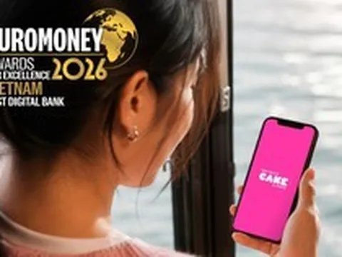 Cake là ngân hàng số xuất sắc nhất Việt Nam năm 2026 theo công bố của Euromoney