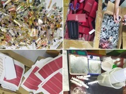 Phá đường dây sản xuất, bán nước hoa giả trên Shopee, khởi tố 13 người