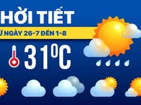 Dự báo thời tiết từ 26-7 đến 1-8: Cả nước mưa dông, chú ý ngập lụt, lũ quét, sạt lở