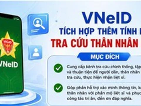 Hướng dẫn tra cứu thân nhân liệt sĩ trên VNeID