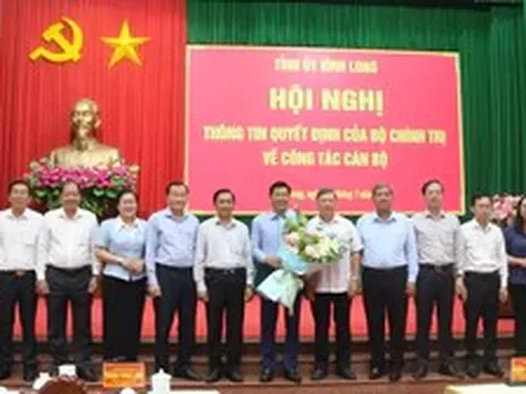 Vĩnh Long công bố quyết định của Bộ Chính trị, Ban Bí thư về công tác cán bộ