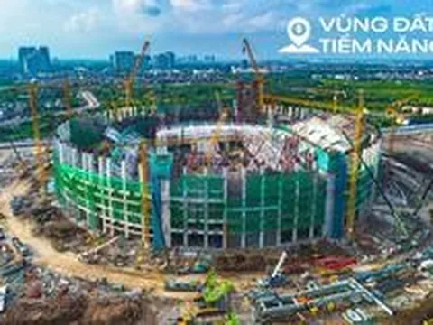 Quá nhanh: 10 tháng làm xong hơn 60% siêu sân vận động lớn thứ hai Việt Nam, khán đài 60.000 chỗ dần thành hình, chuẩn bị lắp mái vòm thép "khủng"