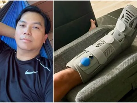 Ca sĩ Mạnh Quỳnh bị vỡ xương mắt cá chân