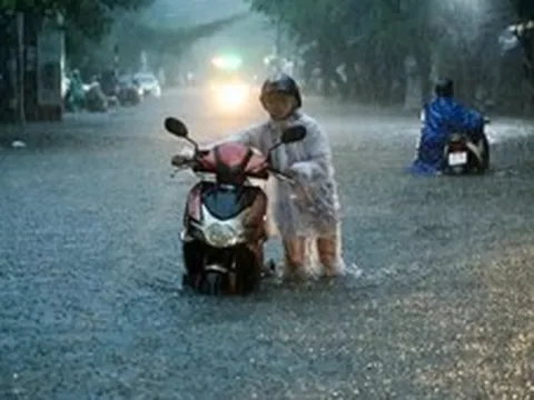 Từ đêm 17-8 xuất hiện mưa lớn ở Bắc Bộ và Bắc Trung Bộ