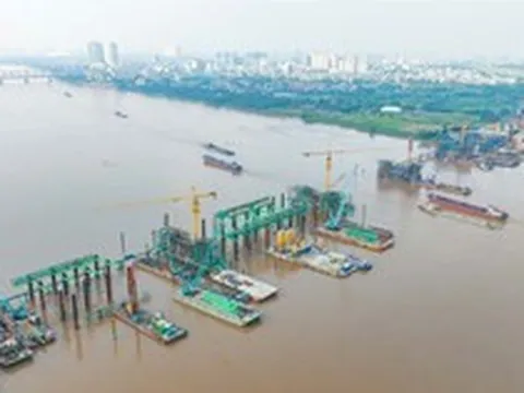 Dự án cầu Trần Hưng Đạo đạt tiến độ "thần tốc"
