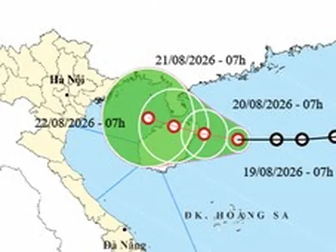 Áp thấp nhiệt đới khả năng mạnh thêm, hướng vào vịnh Bắc Bộ