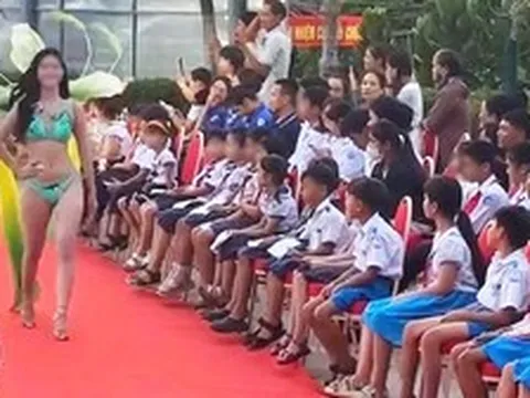 Trình diễn áo tắm trước học sinh ở Lý Sơn, ban tổ chức thi hoa hậu bị phạt