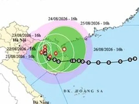 Bão số 4 vừa hình thành trên vịnh Bắc Bộ