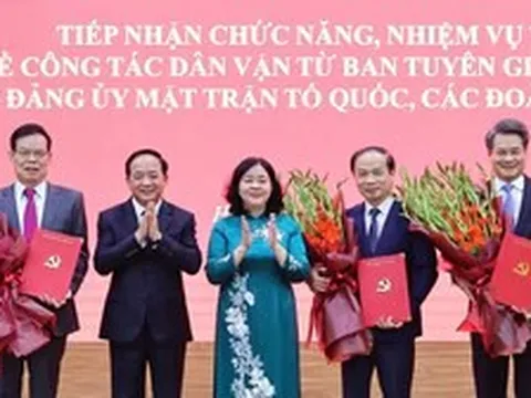 Bộ Chính trị, Ban Bí thư điều động, chỉ định 3 Phó Bí thư Đảng ủy MTTQ, các đoàn thể Trung ương