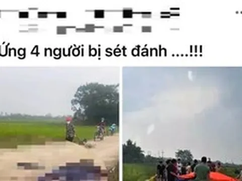 Thực hư thông tin '4 người bị sét đánh' ở Hà Nội