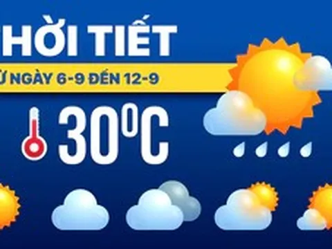 Dự báo thời tiết từ 6-9 đến 12-9: Cả nước mưa dông