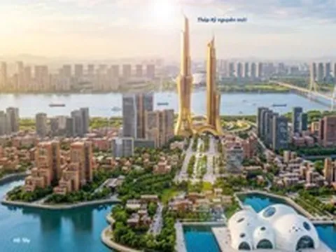 Hé lộ phối cảnh 'siêu' Tháp Kỷ nguyên 109 tầng dự kiến xây bên sông Hồng