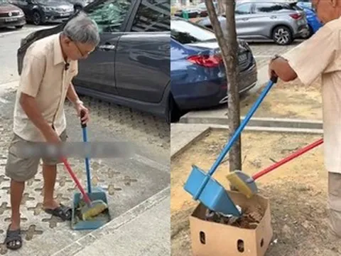U80 suốt 8 năm tình nguyện quét dọn bãi đỗ xe, muốn làm đến khi không còn sức
