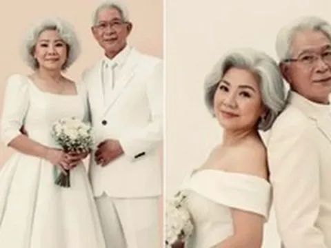 Nữ NSND rời phố thị về Thạch Thất sống, đăng ảnh 2 vợ chồng tóc bạc trắng: "45 năm"