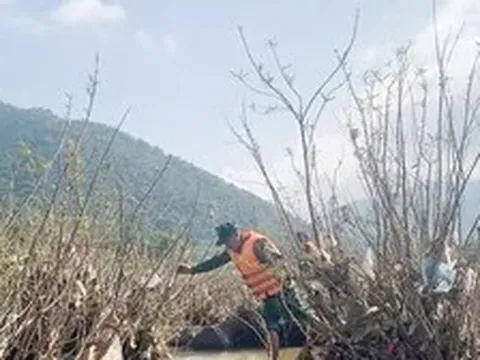 Nam thanh niên rơi xuống sông mất tích khi qua cầu phao ở Sơn La