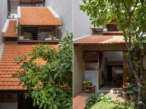 Nhà ngói đỏ 77m2 nhìn 'chẳng giống ai', lọt thỏm giữa phố của vợ chồng TPHCM